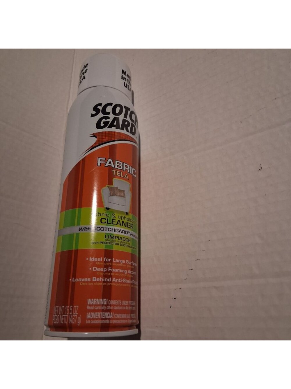 Scotchgard Fabric & Upholstery Cleaner 16.5 Oz Can Deep Foaming Action Anti-Stai